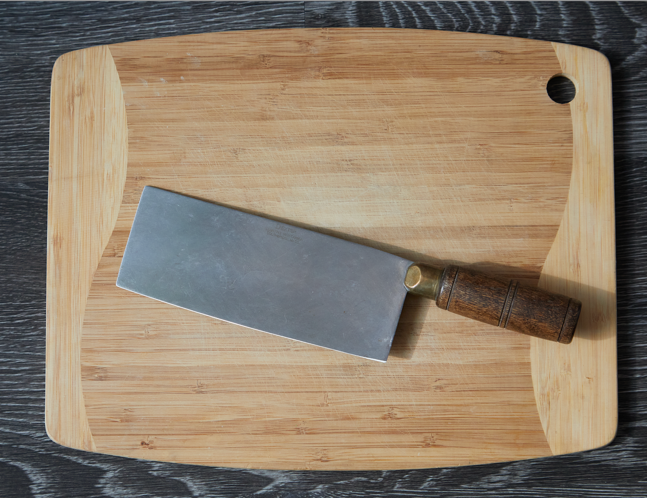 Chef Cleaver-Knife MADE IN USA, Premium Sauces and Chopsticks Gift Set