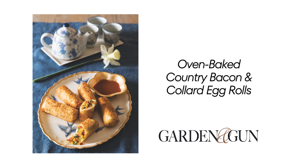 Oven-Baked Country Bacon & Collard Egg Rolls