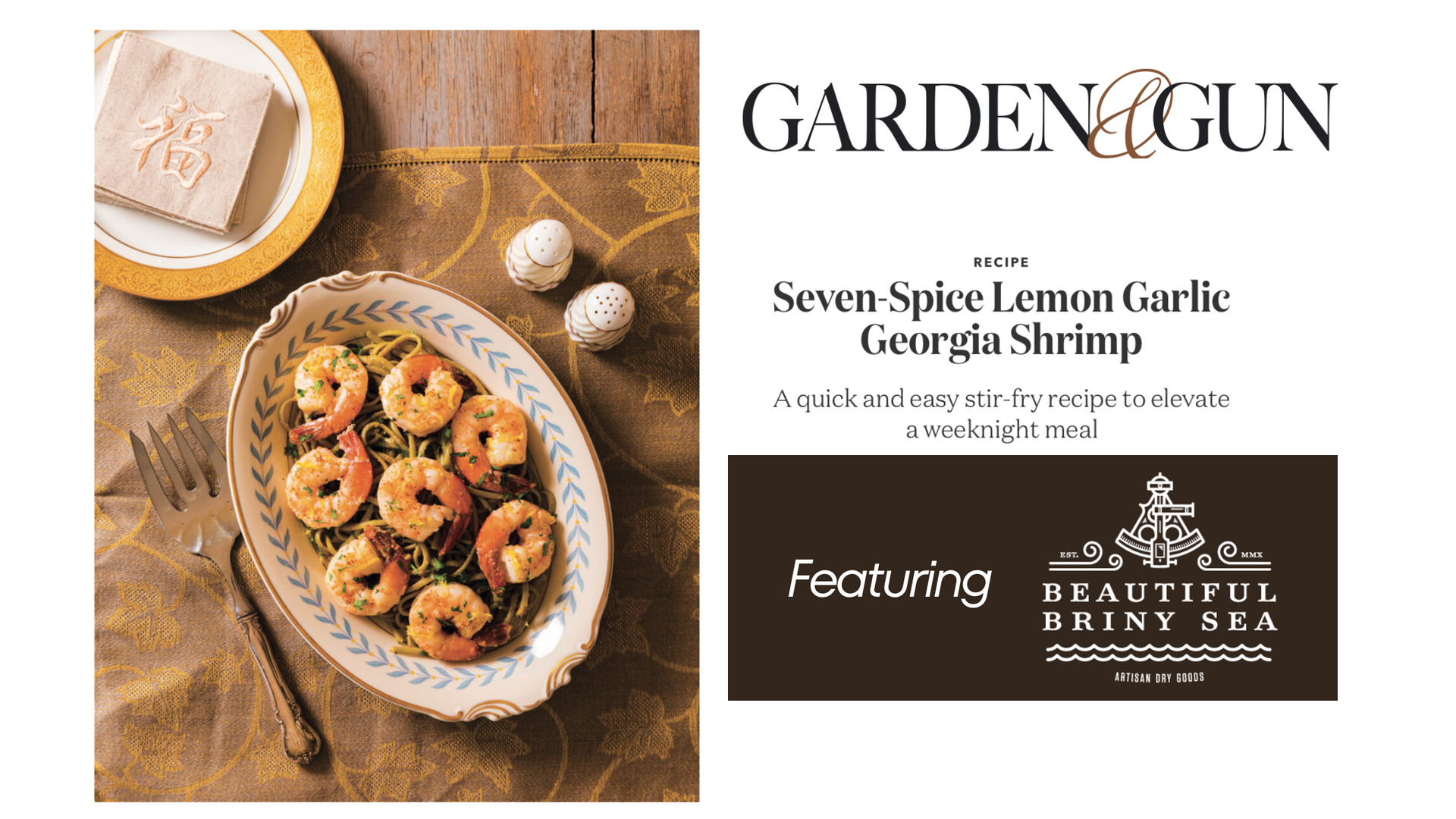 Seven-Spice Lemon Garlic Georgia Shrimp