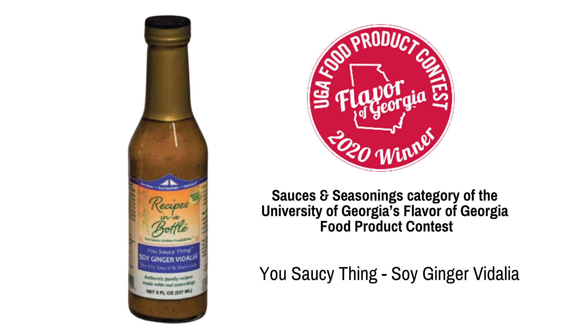 Chinese Southern Belle, LLC Wins Best Cooking Sauce at UGA's 2020 Flavor of Georgia Contest