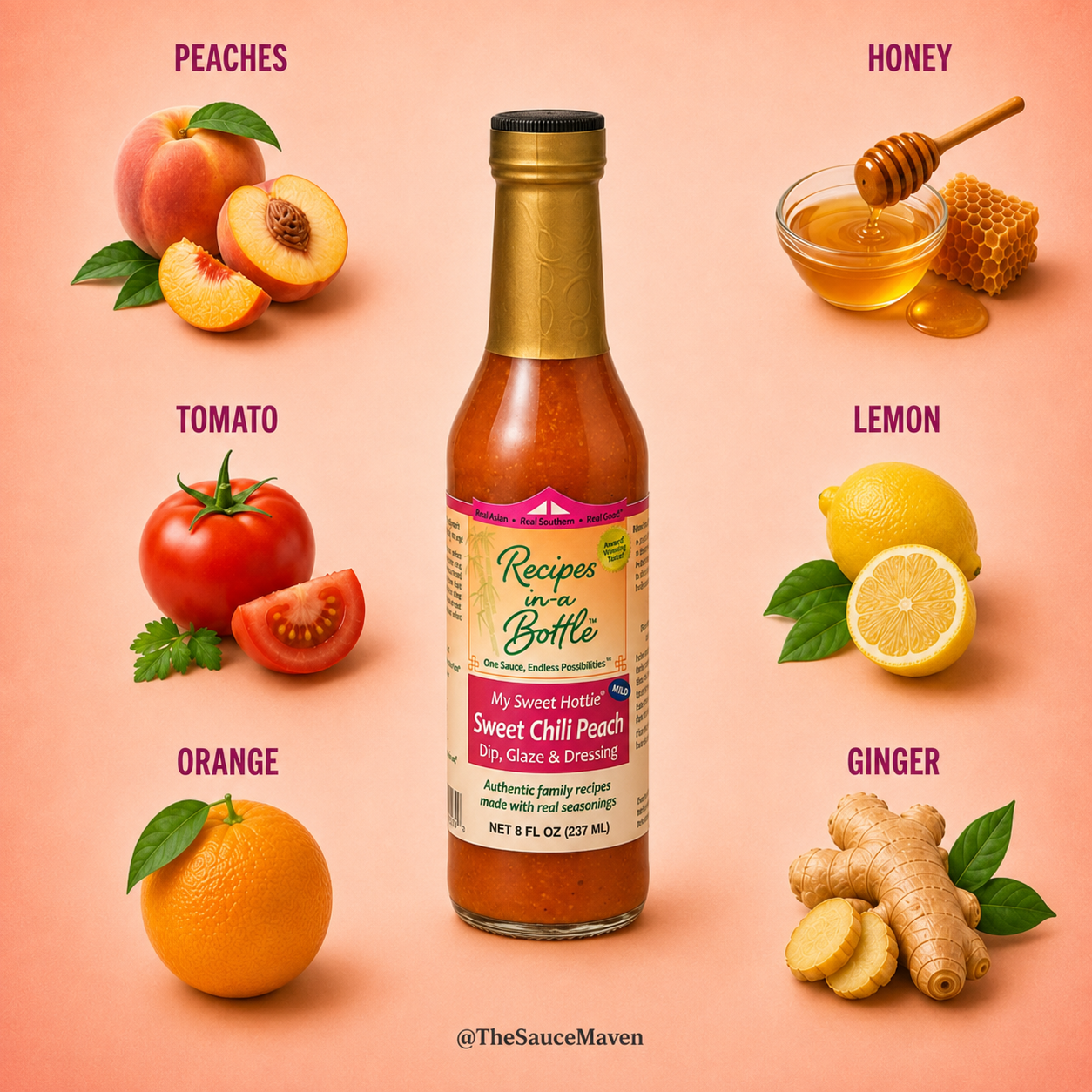 My Sweet Hottie™ MILD Sauce & Dressing (Sweet Chili Peach)