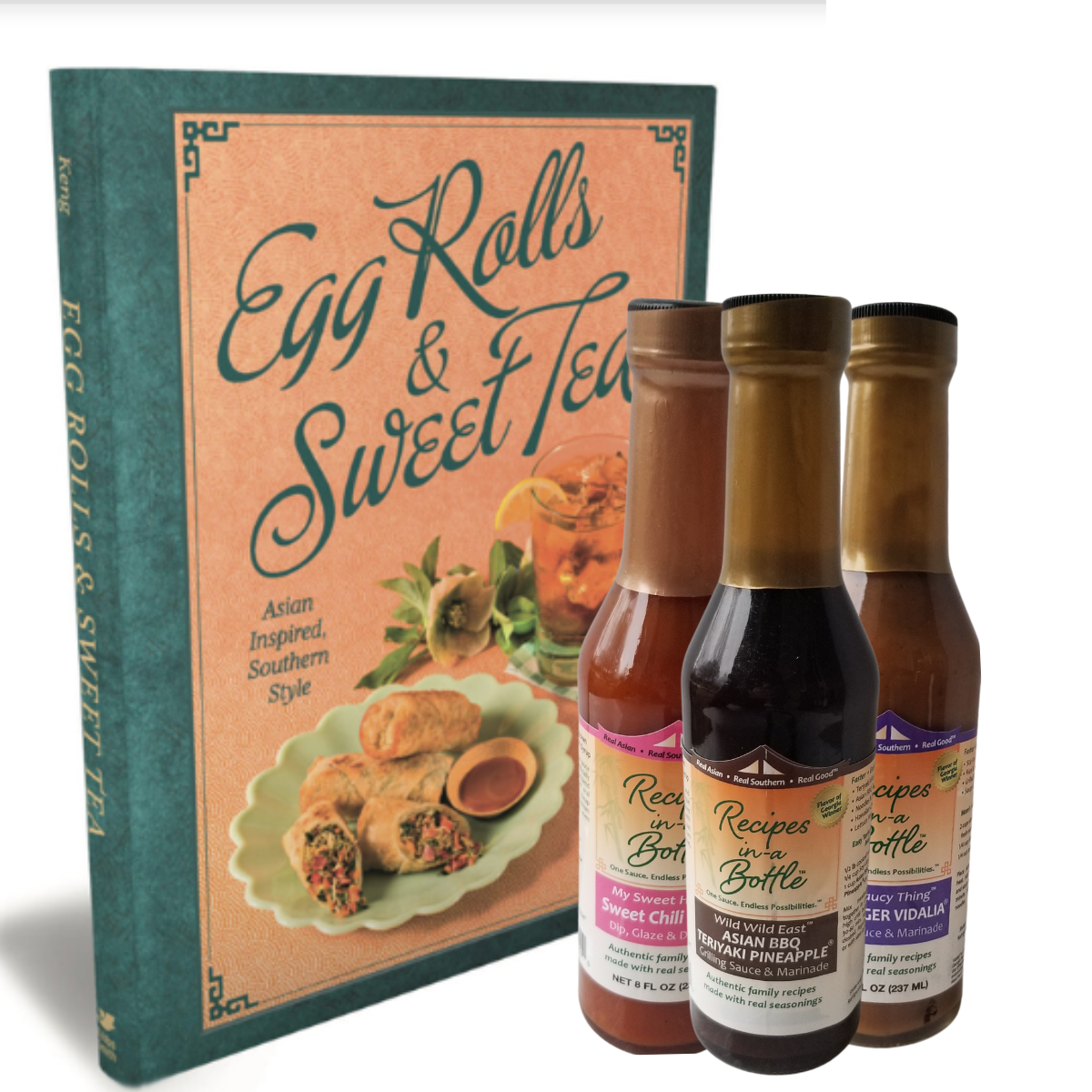 Get Saucy for Spring Bundle:  Egg Rolls & Sweet Tea + Asian Fusion Chef Trio Set