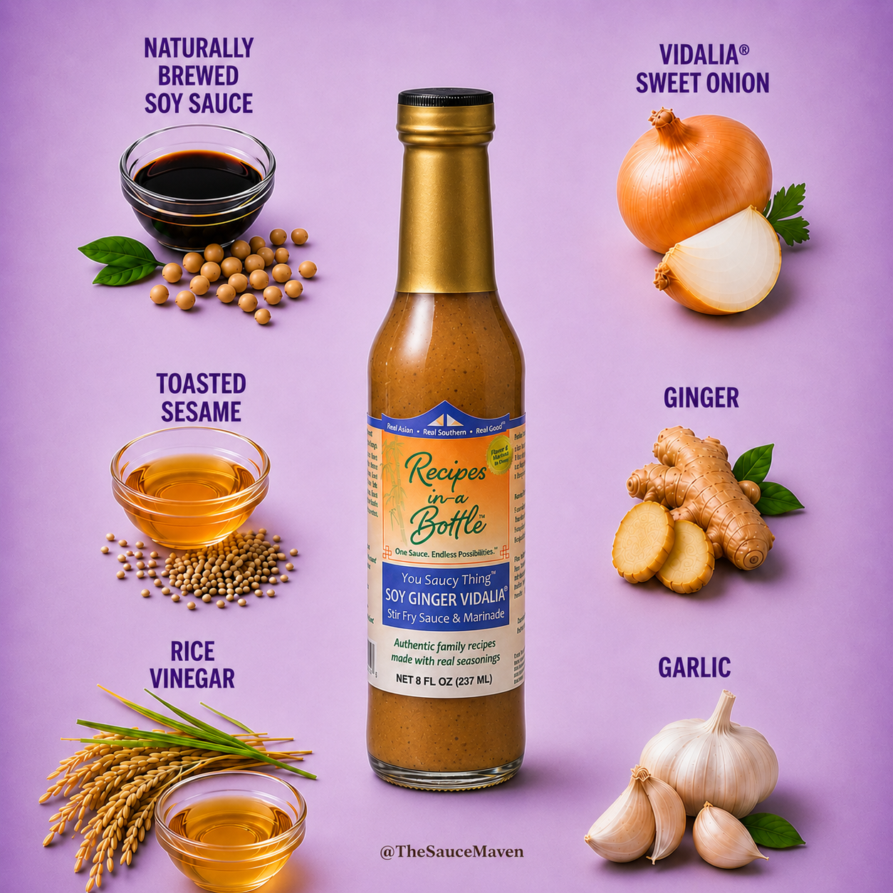 You Saucy Thing™  Stir Fry Sauce-Marinade (Soy Ginger Vidalia Onion)
